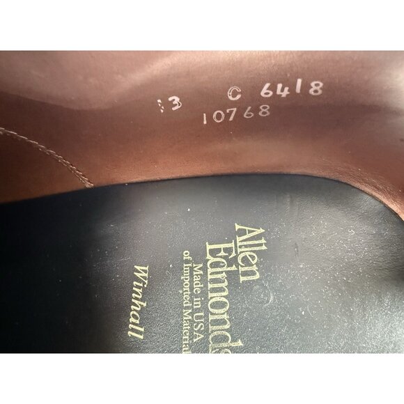 Allen Edmonds Mens Dress Shoes Winhall Cap Toe Oxfords Size 13 C Narrow Black main image 4